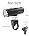 Magicshine Bike Light RN 1200, CREE LED, IPX7, 4000mAh Battery Type-C Reverse Charging, Powerful Bike Headlight Compatible with: Mountain, Kids, Street