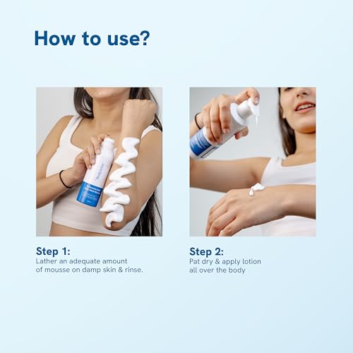 Image of Be Bodywise Advanced Moisturization Kit for Very Dry & Flaky Skin | With Hyaluronic Acid Body Wash Mousse & 10% Urea Body Lotion | Provides 2X Moisturization for Upto 72hrs | 400ml