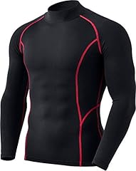 Heatlock Mock Neck Black & Red