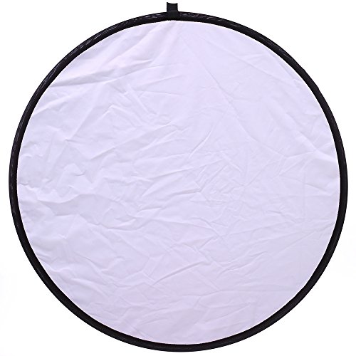 5 In 1 Photo Video Reflectors 12 Inch (30Cm) Collapsible Multi-Disc Light Round Photography Reflector With Bag -Translucent, Silver, Gold, White And Black #TOP4