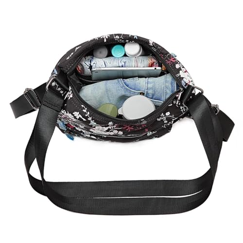 Multiple Compartments Satchel Handbags Waterproof Nylon Crossbody Bags for Women Adjustable Strap Tote for Ladies4
