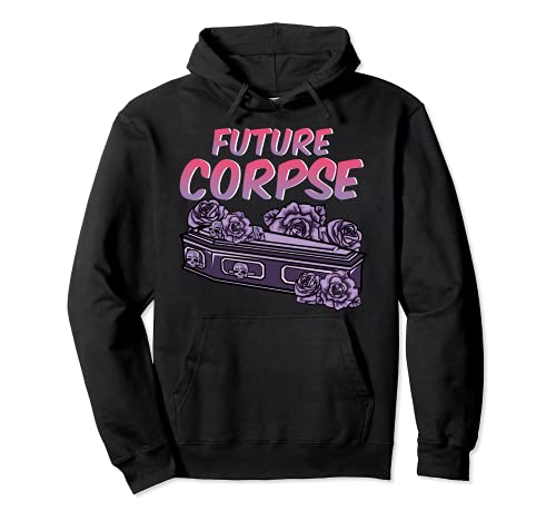 Future Corpse Funny Coffin Pun Emo Goth Kawaii Pastel Felpa con Cappuccio