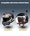 FODSPORTS FX8 Motorcycle Helmet Bluetooth Headset with Music Sharing,Bluetooth Motorcycle Headset with EQ Sound/FM,Up to 8 Riders Group Intercom,Motorcycle Headset for ATV/Dirt Bike/Off Road/1pcs