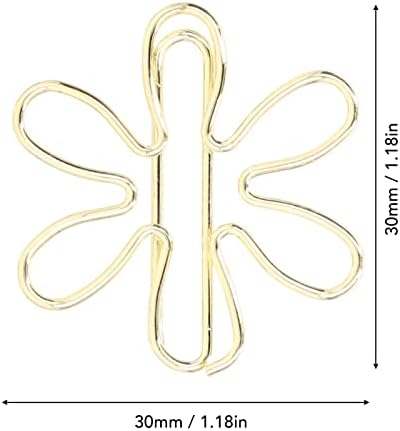Yosoo Health Gear Flower Shape Paperclips Metal Anti-Slip Bookmark, 100 PCS image 5