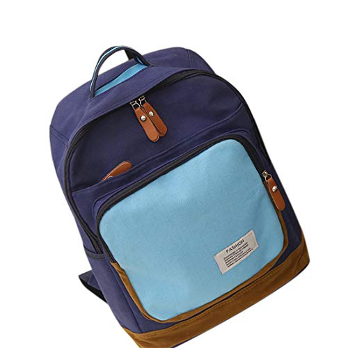 Mochila Casual de Lona Ligera para Mujer Escolar para Viajar Fecha Vacaciones y Uso Diario