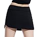 Women Casual Skirt Golf Running Skort with Underneath Shotrs Black XL