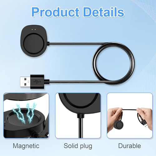 Cable de carga para Amazfit T-Rex 3 accesorio de repuesto compatible con Helio y Balance 3