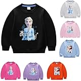 [MDNNUUNHH] アナ雪の女王 キッズ Tシャツ ワンピース 子供服 女の子 长袖 春秋服 綿 薄手 柔らかい トップス 誕生日 プレゼント日常用 衣装(C2#,130CM)