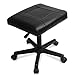 XIONGGG Kwadratowy stołek na kółkach z podnóżkiem, sztuczna skóra, wysokość 5 kółek, biurko, taboret do masażu, krzesło robocze