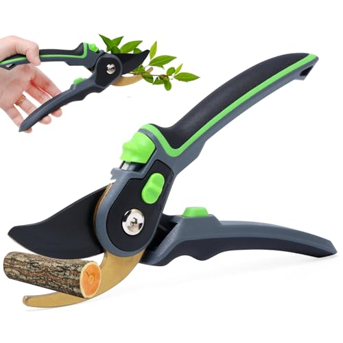 JoyPlus Forbici da Giardino Professionali, Forbici da Giardino Premium, Cesoie Giardinaggio con Manico Ergonomico,Forbici da Giardinaggio Professionali in Acciaio SK-5, Regalo Giardino Perfetto