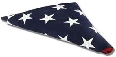 Folded Flag – Pre Folded American flag Made in The USA with Fully Embroered Stars and Sewn Stripes
