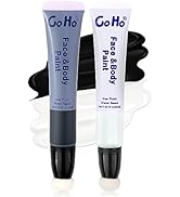 Go Ho Black and White Face Paint Water Based Cream Makeup for Adults Children,Cream Body Paint Wa...
