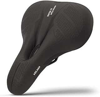 Velmia Bike Seat with Ergonomic 3-Zone Concept & Memory Foam, Comfortable Bike Saddle for Men & Women, Cushion for Trekking Bike, Mountain Bike and City Bikes.