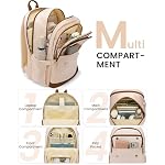 LOVEVOOK Laptop Rucksack Damen Elegant 15.6 Zoll Schulrucksack Teenager Mädchen Schulranzen Backpack Women Anti Diebstahl Tagesrucksack Wasserdicht Reiserucksack Daypacks für Uni Schule Travel – Bild 4