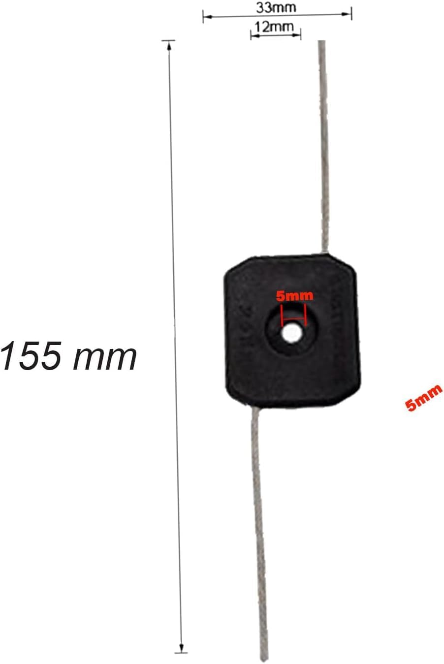 5pcs Black Replacement String Blades for Cordless Weed Wacker, Electric Weed Cordless Eater Battery Powered Brush Cutter String Blades Heads for Weed Trimmer hole String Trimmer Parts and Accessories image 3