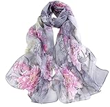 Maße - FAIRYGATE Georgette Chiffonschal Damen, 63 x 20 Inch (160 x 50 cm). Bitte beachten Sie, dass die Farbe leicht vom tatsächlichen Produkt abweicht.