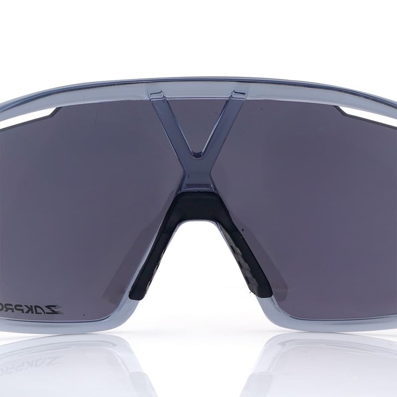 ZAKPRO Z-Series Sports Sunglasses - VOLTRIX | TR90 Ultralight Frame | Spherical Lens | Smoke Silver Mirror | UV400 Protection | Men & Women 2