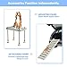 Adjustable 4-Leg Dog Pool Ramp - Quick Setup & Foldable Dog Ramp for Pool, 200lbs Capacity - Non-Slip Design for Enhanced Stability, White