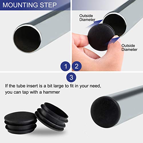 uxcell 1 1/2" 38mm OD Plastic Round Insert Protector 28pcs, 1.38"-1.46" Inner Dia - Image 6