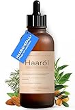 Natürliches Haaröl BIO - Bei Haarausfall, Haarwachstum, Haarwuchs: Haare fördern mit Arganöl, Rizinusöl, Mandelöl, Rosmarinöl (Rosmarin) - Kaltgepresst - Haarwuchsöl als Haarmaske, Haarkur (1 x 100ml)