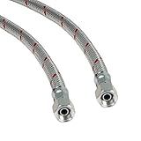 tecuro Ölschlauch 1000 mm x 1/4 Zoll x 1/4 Zoll Überwurfmutter (DN8), konisch dichtend, nach DIN EN ISO 6806 Typ 1