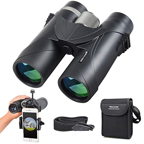 Binoculars, SEEKONE 10x42 Compact HD Binocular for Adults Long-distance Detection Fast Moving Subjects