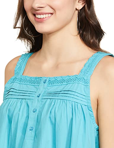 Image of Amazon Brand - Eden & Ivy Women's Cotton Knee Length Sleeveless Nighty