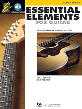 Paperback Essential Elements for Guitar - Book 1 Comprehensive Guitar Method By Will Schmid | Guitar Sheet Music Tablature with Online Audio | Easy Guitar ... Chords Notes and Popular Songs (Audio Online) Book