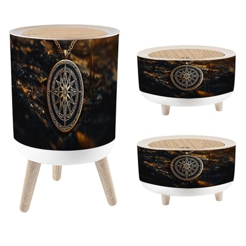 Set de 3 Canecas de Basura con Tapa a Presión