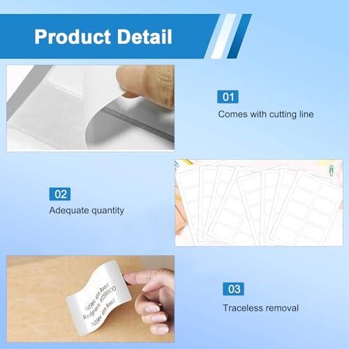 150 Stück Namensetiketten Selbstklebend Namensetiketten Ablösbar,80×50mm Namensschild Textil Bedrucken,Rückstandsfrei Abziehbare Acetatseide Namensaufkleber Etiketten für Schuluniformen,Snackdosen