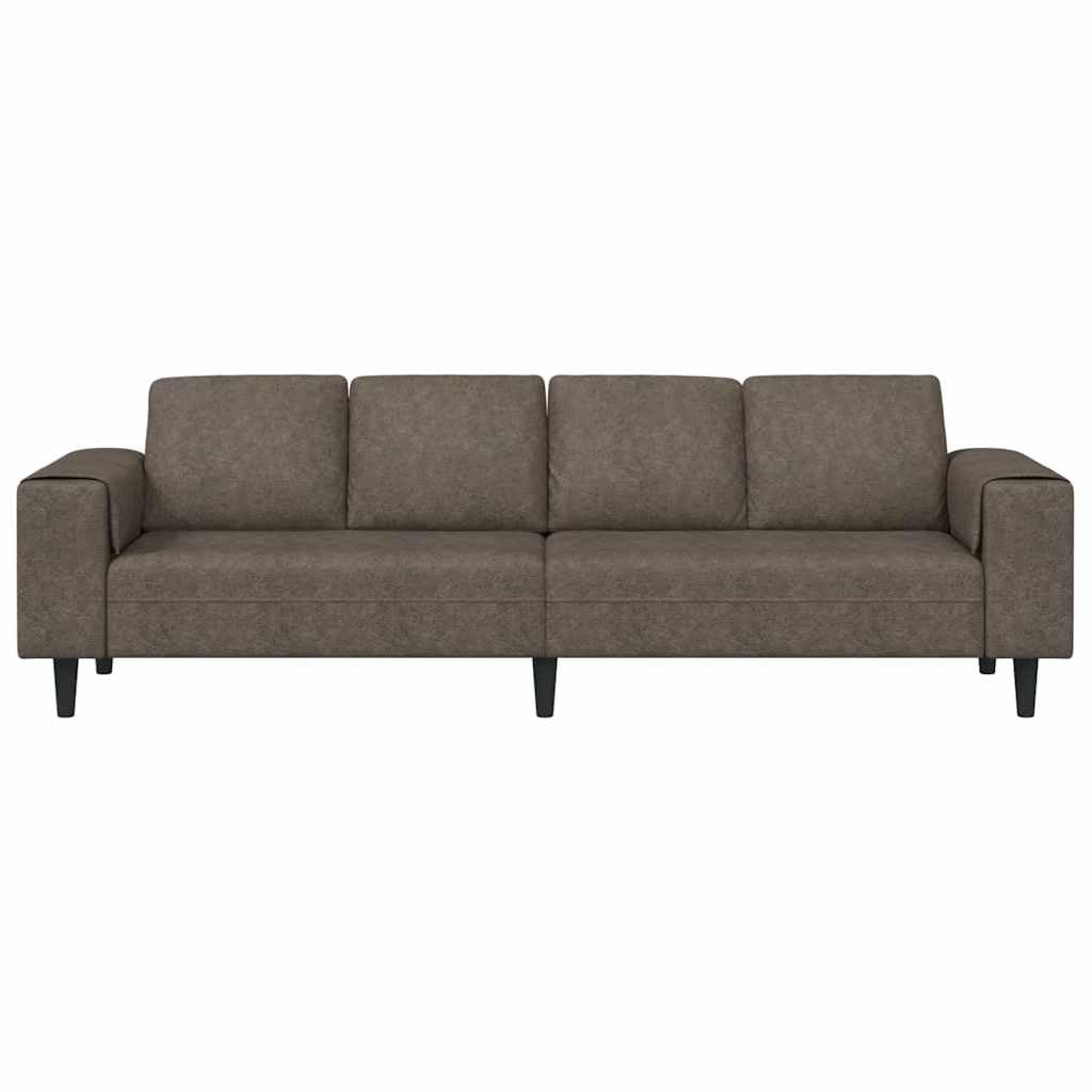 Nowoczesna sofa do salonu, ciemnoszara, 250 x 77 x 76 cm, tapicerowana tapicerka z pianki, podłokietniki i stabilna podstawa ze sklejki do wygodnego siedzenia i relaksujących wieczorów
