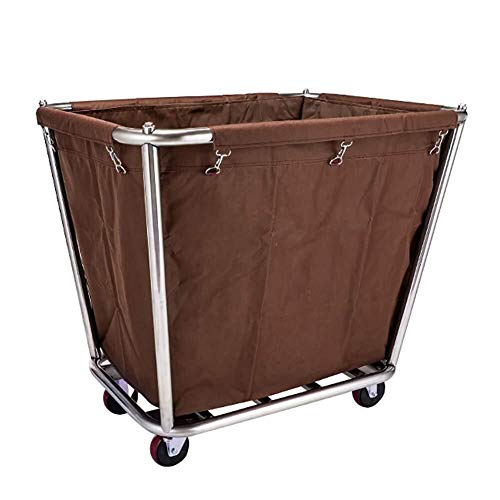 Carro de almacenamiento móvil de acero inoxidable de 100 kg compatible con hoteles, color marrón miniatura 1