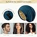 2Pcs Silk Satin Lined Bonnet for Sleeping Adjustable Slouchy Beanie Hat Night Sleep Cap for Women Men Hair Wrap for Curly Natural
