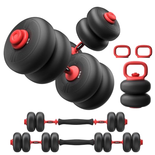 MERACH 5 in 1 Adjustable Dumbbells, 8–45 LBS Free Weight Set
