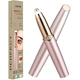 LOPHE Eyebrow Trimmer Rechargeable, Women's Facial Hair Remover with LED Light, Safe & Painless Epilator Pen, Eyebrow Shaper, Portable, Rose Gold - Image 9