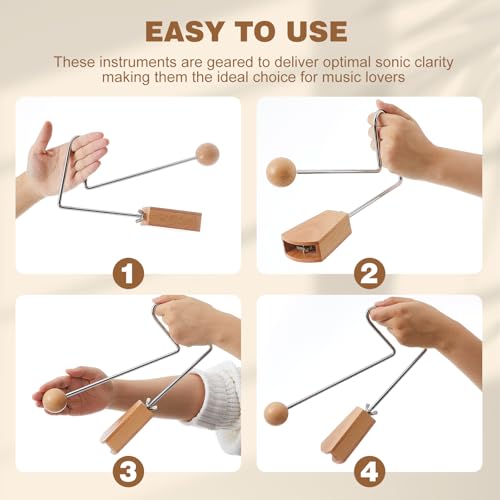 image for WinnerWhy 2 Pcs Vibra Slap Percussion Instrument Latin Vibraslap Handh