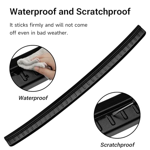Image of Rear Bumper Protector Compatible with Hyundai 2023 2024 2025 Palisade Car Accessories ABS Plastic Material Matte Black Resistant Trunk Door Entry Guards