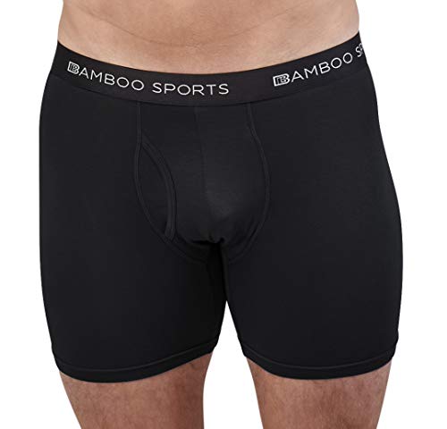 Bamboo Sports Mens Bamboo Boxer Briefs Underwear - Soft & Comfortable Fit 4 Inch #TOP1