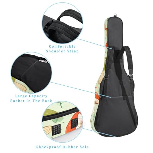 Sac pour guitare acoustique étanche housse 108x42.9x11.9 cm multicolore - 3