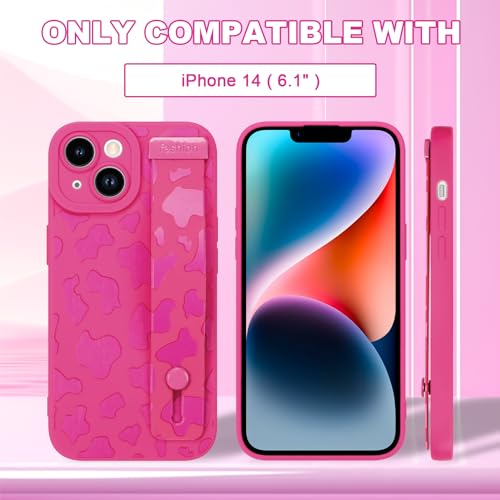 Coque pour iPhone 15 Pro Max souple avec sangle réglable rose