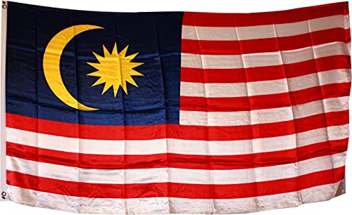 FLAG OF MALAYSIA. STANDARD SATIN QUALITY. BIG SIZE 150X90 - Image 2