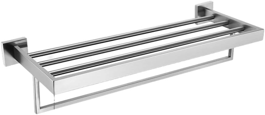 Brushed Nickel Bathroom Accessories Set Wall Mount Bath Shelf Robe Hanger Toilet Paper Holder Towel Bar Rack Stainless Steel,Towel Bar 400,One Size