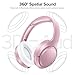 Hybrid Active Noise Cancelling Bluetooth 6.0 Headphones 120H Playtime 6 ENC Clear Call Mic, Over Ear Headphones Wireless with Hi-Res Audio Comfort Earcup Low Latency ANC Headphone for Travel Workout