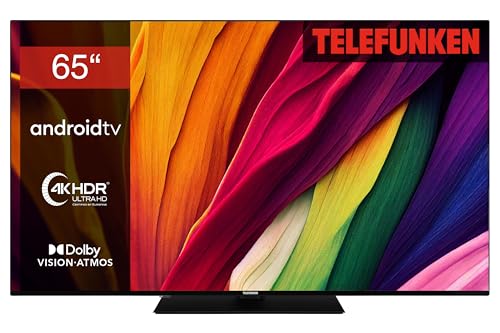 TELEFUNKEN Android TV 65 Zoll Fernseher (4K UHD Smart TV, HDR Dolby Vision, Triple-Tuner, Dolby Atmos) D65U750X2CW – Bild 3