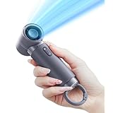 『2025夏新設計・瞬時冷感』ハンディファン 携帯扇風機 手持ち扇風機 3000ｍAh大容量 20,000RPM強力送風 最長10時間連続使用 5段階風量調節 ハンディ扇風機 ミニファン 軽量 持ち運びに便利 手持ち/首掛け/卓上 USB充電式 熱中症対策 暑さ対策 オフィス/花火大会/夏祭りに最適 カラビナ付き 日本語取扱説明書付き WSKEN (ブラック（1）)