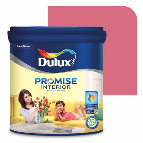 Dulux Promise Interior Emulsion Paint (1L, Strawberry Crush) | Brighter & Longer-Lasting Colors | Rich Finish | Chroma Brite Technology | Anti-Chalk | Water-Based Acrylic Paint
