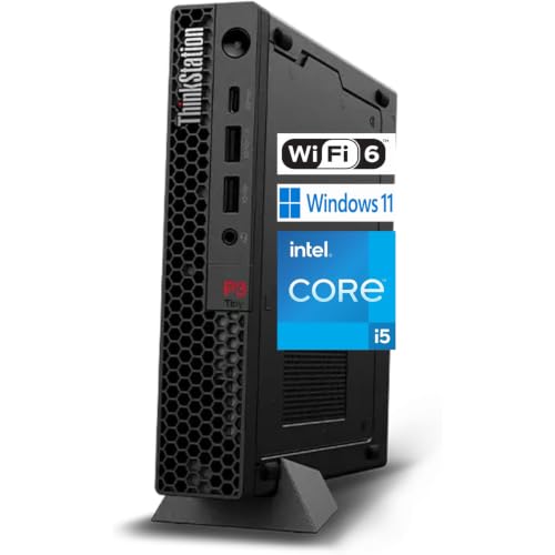 Image of Lenovo ThinkStation P3 Tiny Desktop Computer | Intel Core i5-14500 vPro(14 Cores, Up to 5GHz) | 32GB DDR5 RAM, 2TB SSD | WIFI6 | USB Keyboard & Mouse | Dual 4K Display Support | Windows 11