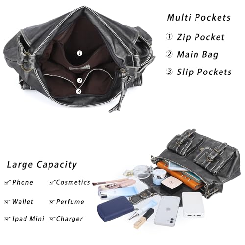 Image of Angel Kiss Purses and Handbags for Women,Vegan Leather Hobo Purses Crossbody Hobo Bag Tote Satchel Handbags