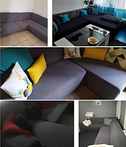 BOLUXIU Sofabezug, Eck Stretch-Sofabezug Stretch Sofabezug für 1/2/3/4 Sitzer(L-förmiges Ecksofa erfordert Zwei)