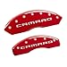 MGP Caliper Covers 14240SCA5RD Red Powder Coat Finish Front and Rear Caliper Cover, Set of 4 (Gen 5/Camaro Silver Characters, Engraved)